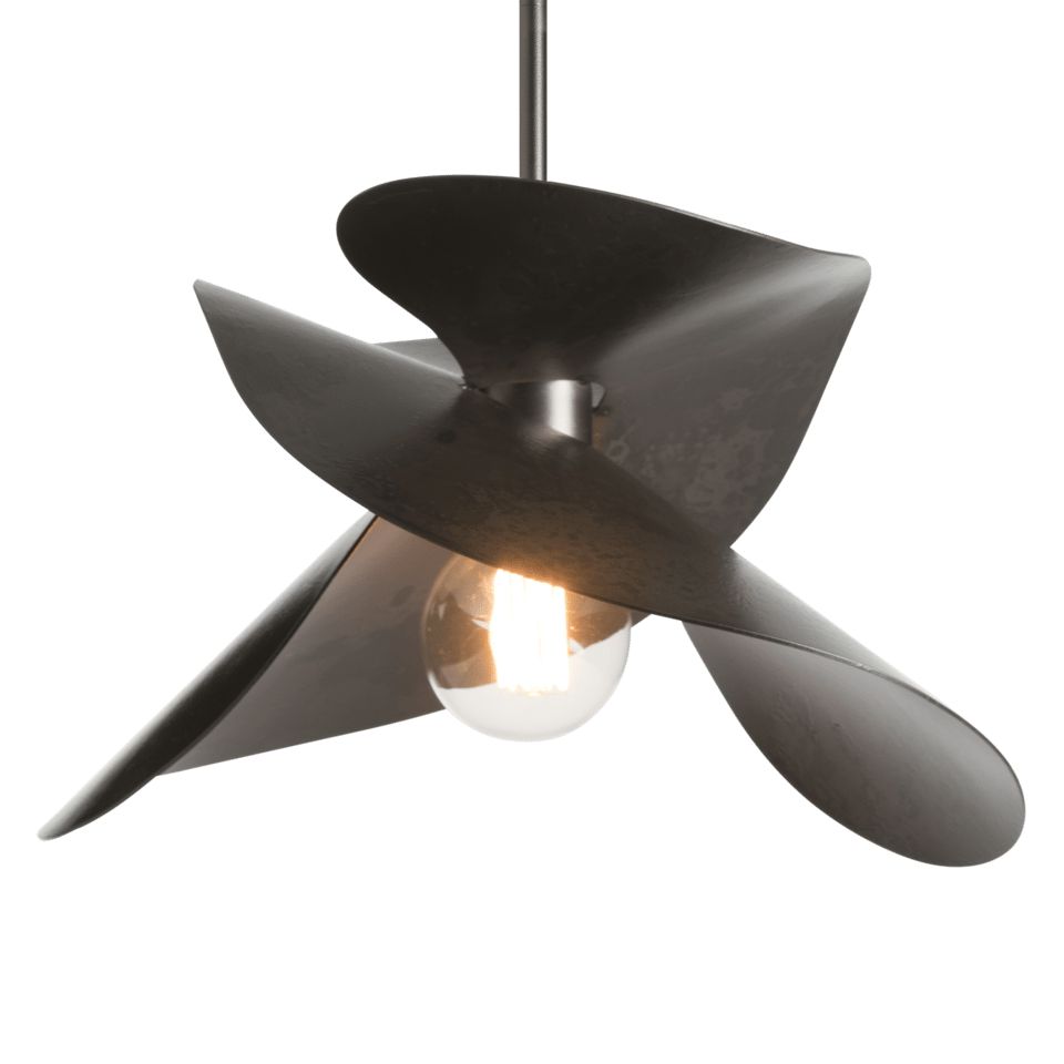 Hibiscus 15" Handcrafted Pendant by Hubbardton Forge - Unique Floral Design, Dimmable Lighting Options