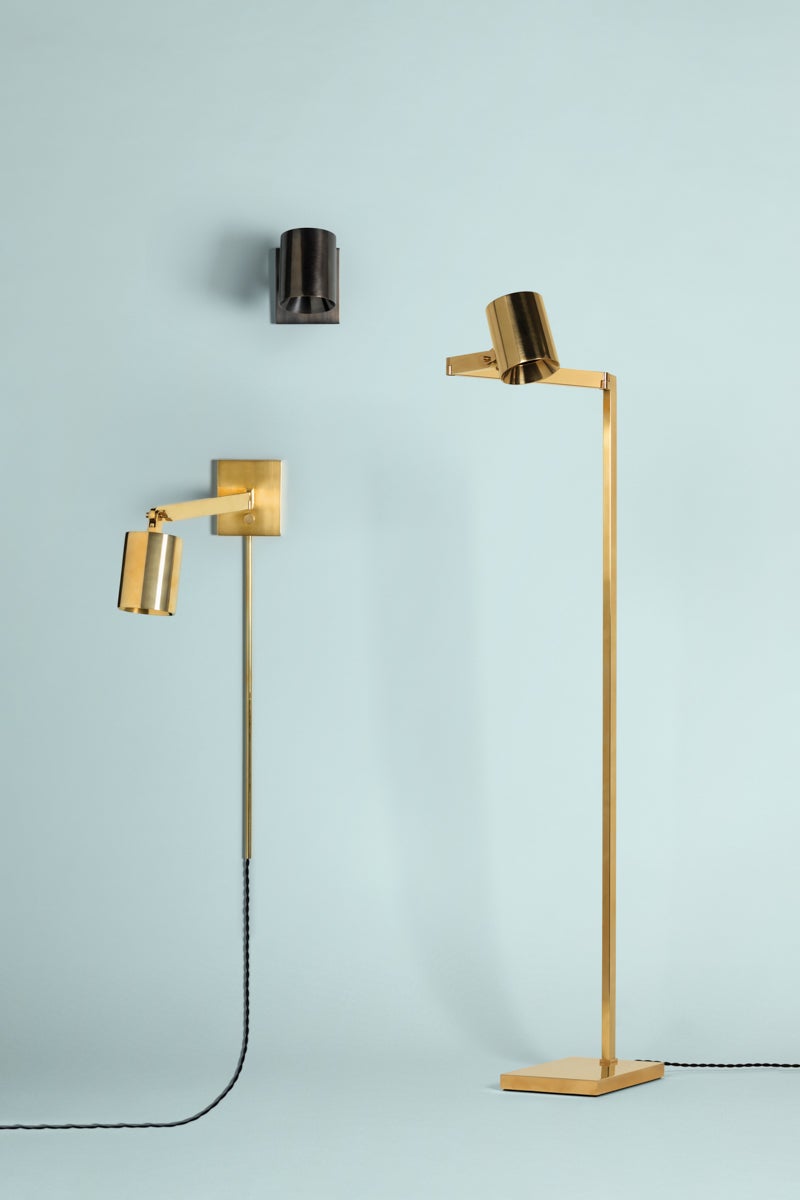 Highgrove Floor Lamp 54.25" Aged Brass Finish Dimmable Design by Hudson Valley Lighting