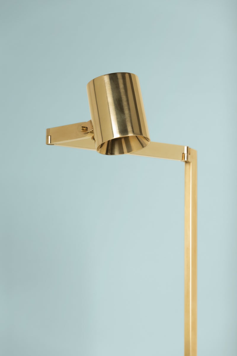 Highgrove Floor Lamp 54.25" Aged Brass Finish Dimmable Design by Hudson Valley Lighting