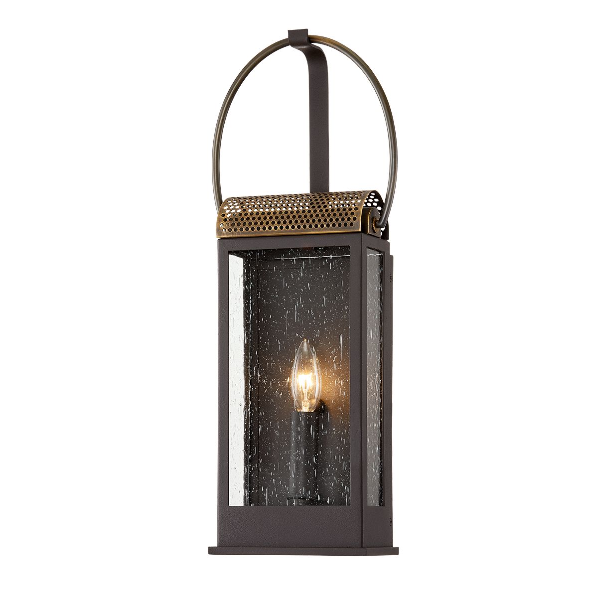 Holmes Outdoor Wall Sconce 20.25" Height by Troy Lighting – Vintage Lantern Style with Clear Seeded Glass