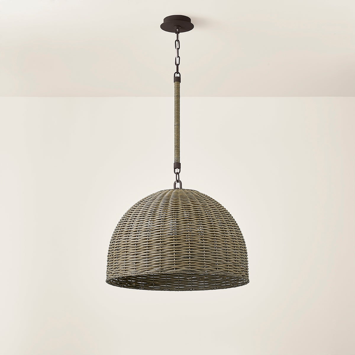 Huxley Outdoor Pendant by Troy Lighting, 3-Bulb, Adjustable Hanging Height, UL Wet Rated, Textured Bronze Finish
