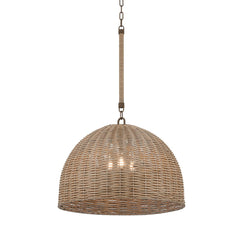 Huxley Outdoor Pendant by Troy Lighting, 3-Bulb, Adjustable Hanging Height, UL Wet Rated, Textured Bronze Finish