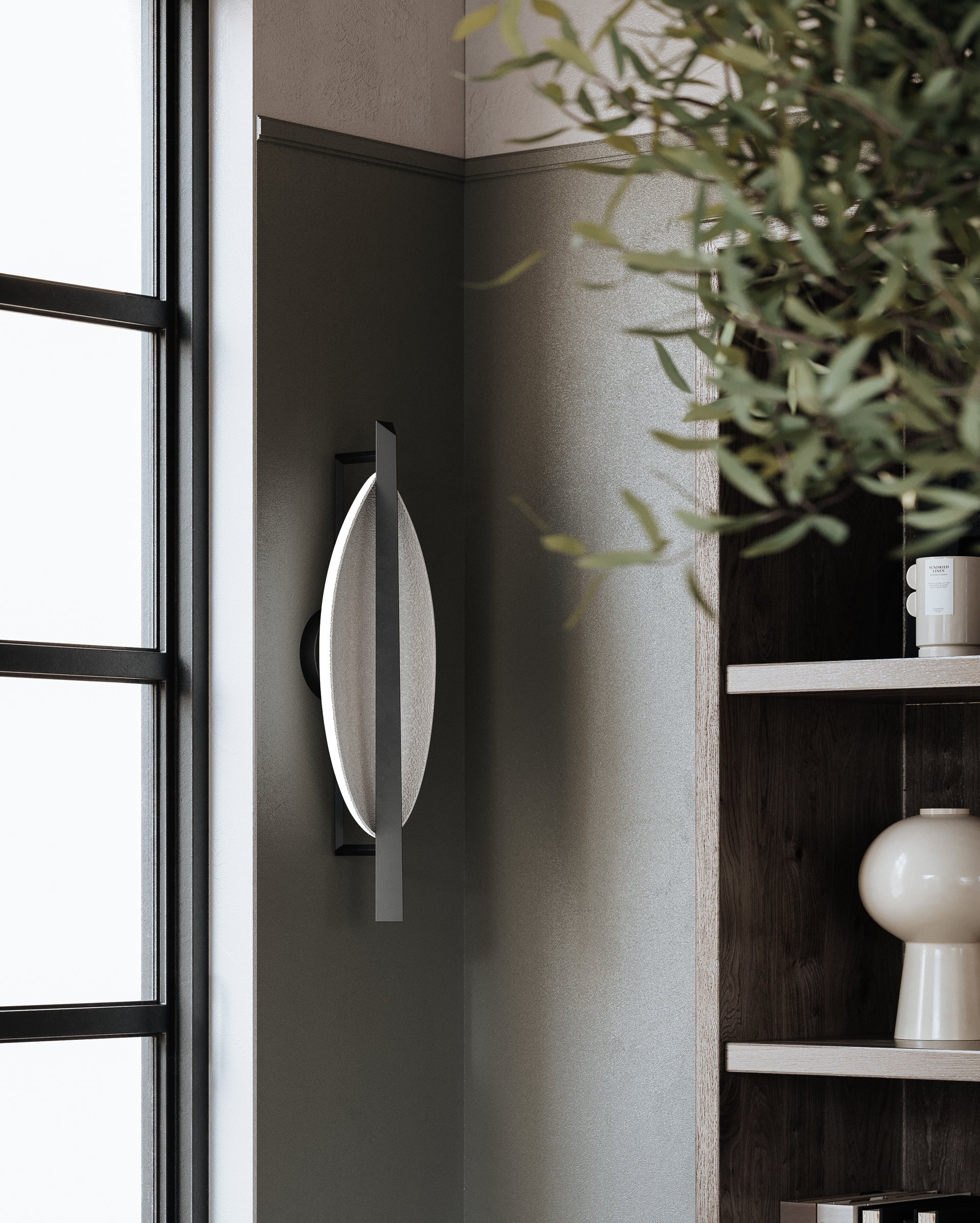 Ithaca Sconce 24" by Hudson Valley Lighting, 400 Lumens, Dimmable, Black Nickel Finish, UL Damp Rated