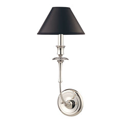 Jasper Sconce 18.75"H by Hudson Valley Lighting with Dimmable Black Parchment Shade and Gold Foil Lining