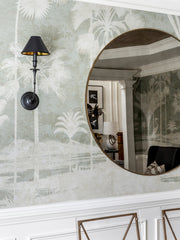 Jasper Sconce 18.75"H by Hudson Valley Lighting with Dimmable Black Parchment Shade and Gold Foil Lining