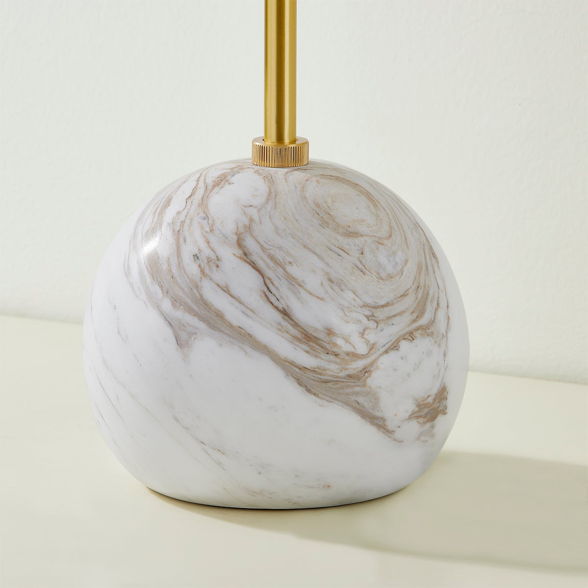 Jewel Table Lamp HL864201-AGB by Mitzi, Dimmable Aged Brass Finish with White Linen Shade, 16" Tall