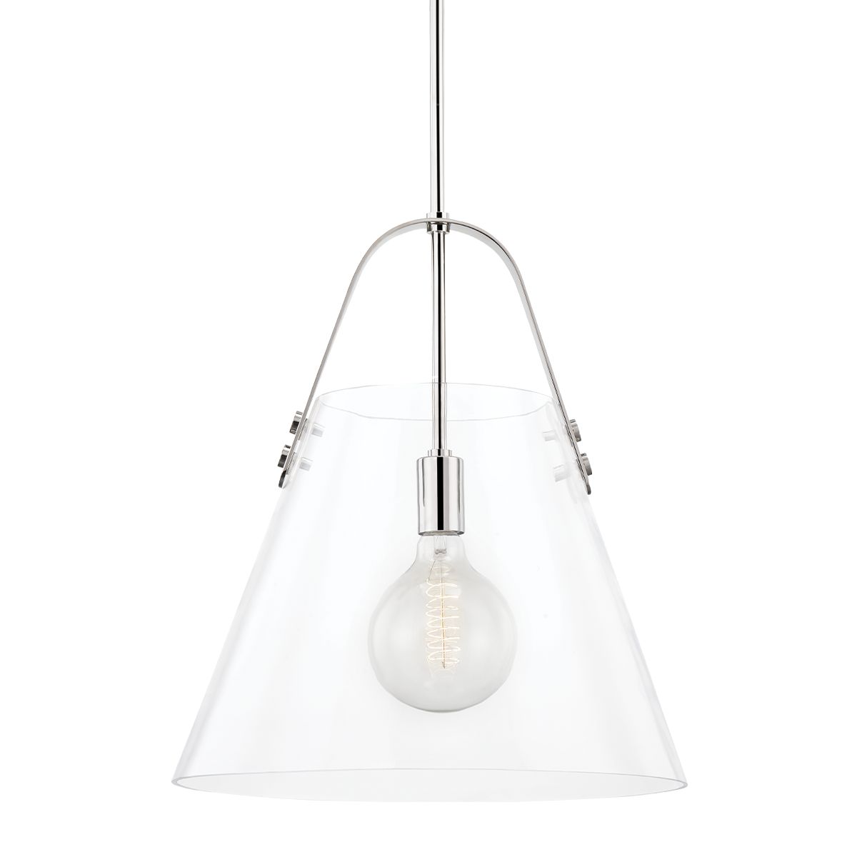 Mitzi Karin X-Large Pendant Light - Adjustable 23.5"-59.5", Dimmable, Aged Brass/Nickel Finish