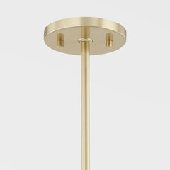 Mitzi Karin X-Large Pendant Light - Adjustable 23.5"-59.5", Dimmable, Aged Brass/Nickel Finish