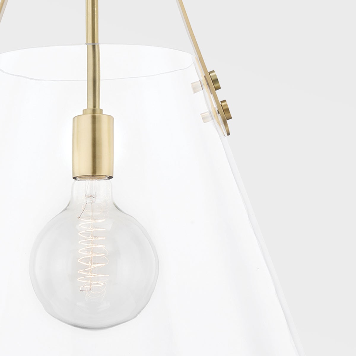 Mitzi Karin X-Large Pendant Light - Adjustable 23.5"-59.5", Dimmable, Aged Brass/Nickel Finish