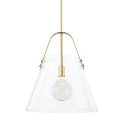 Mitzi Karin X-Large Pendant Light - Adjustable 23.5"-59.5", Dimmable, Aged Brass/Nickel Finish