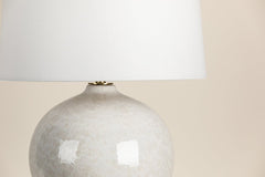 Karina Table Lamp 21.25" Tall With Dimmable Ceramic Base And Aged Brass Accents, UL Rated