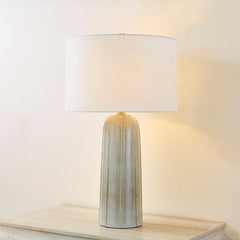 Mitzi Kel Table Lamp 26" Height Aged Brass & Ceramic Reactive Ash Dimmable Decorative Lighting