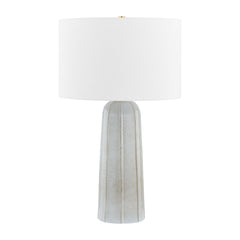 Mitzi Kel Table Lamp 26" Height Aged Brass & Ceramic Reactive Ash Dimmable Decorative Lighting