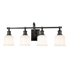 Keswick 4-Light Vanity Light by Hudson Valley Lighting, Dimmable, Versatile Finish Options, UL Damp Rated