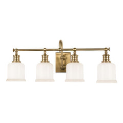Keswick 4-Light Vanity Light by Hudson Valley Lighting, Dimmable, Versatile Finish Options, UL Damp Rated
