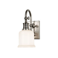 Keswick Bath Sconce by Hudson Valley Lighting, Opal Glass Shade, Dimmable, UL Damp Rated, 11" Height