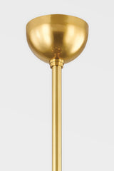 Kyoto Chandelier by Corbett Lighting, 30.5" Height, Ombre Glass Globes, Dimmable, Brass Finish