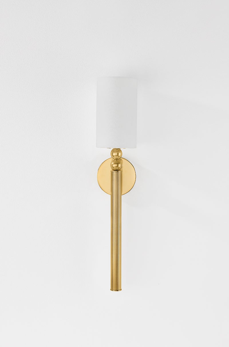 Lakeport Sconce 3824 by Hudson Valley Lighting - Elegant Wall Light with Linen Shade