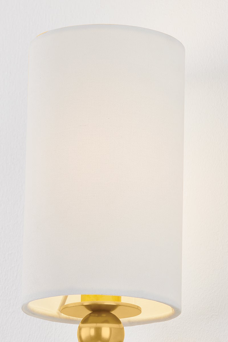 Lakeport Sconce 3824 by Hudson Valley Lighting - Elegant Wall Light with Linen Shade