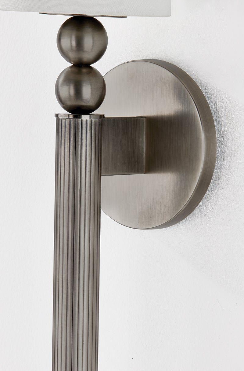 Lakeport Sconce 3824 by Hudson Valley Lighting - Elegant Wall Light with Linen Shade