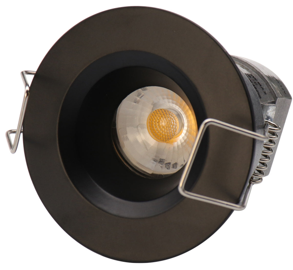 2" Round Black Mini Recessed LED Ceiling Light - 6W - 3000K - 480 Lumens - 24V AC/DC - 1/4" Trim - Lotus LED Lights