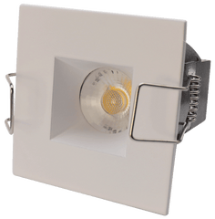 2" Square White Mini Recessed LED Ceiling Light - 6W - 3000K - 480 Lumens - 24V AC/DC - 1/4" Trim - Lotus LED Lights
