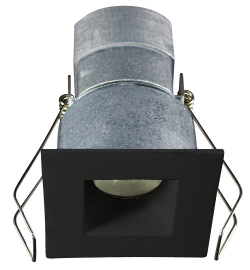 2" Square Black Mini Recessed LED Ceiling Light - 6W - 3000K - 480 Lumens - 24V AC/DC - 1/8" Trim - Lotus LED Lights