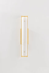 Lucio Large Sconce 22.25"H Aged Brass Wall Light with Dimmable Alabaster Shade by Hudson Valley