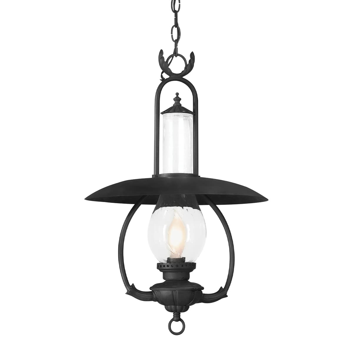 La Grange Outdoor Hanging Light 25.25" Height Rustic Vintage Lantern by Troy Lighting F9013-SFB