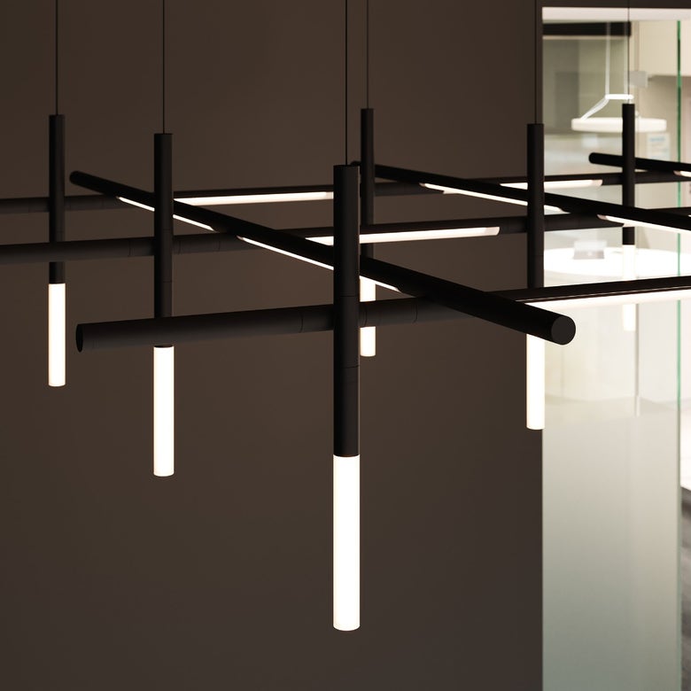 SONNEMAN Labyrinth Square Chandelier 10,500 Lumens Dimmable LED Modern Lighting 18.75"H x 74.25"W