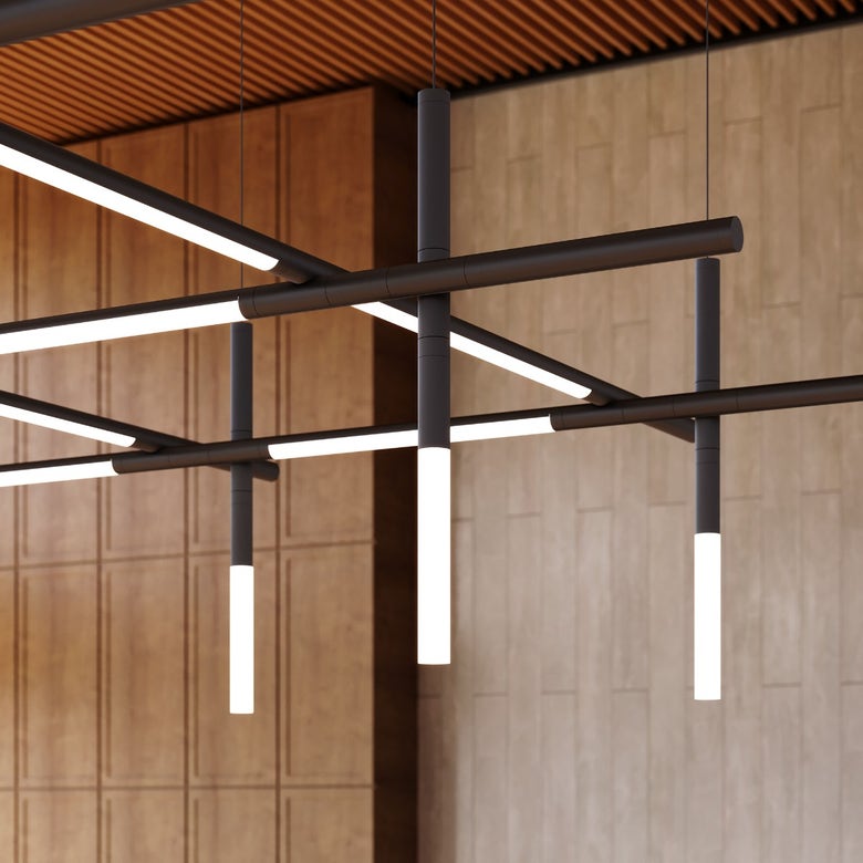 SONNEMAN Labyrinth Square Chandelier 10,500 Lumens Dimmable LED Modern Lighting 18.75"H x 74.25"W