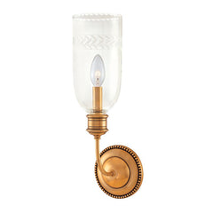 Lafayette Sconce by Hudson Valley Lighting, 17" Aged Brass Wall Light, Dimmable Design, UL Damp Rated