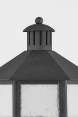 Lake County 4-Light Outdoor Post Light by Troy Lighting, French Iron Finish with Seeded Glass Shade