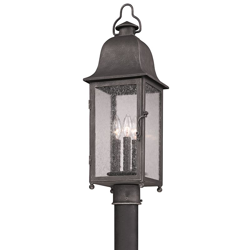 Larchmont Outdoor Post Light 25.25" Vintage Bronze Dimmable Weather-Resistant with Clear Glass Shade