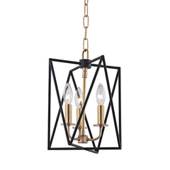 Laszlo 3-Light Pendant by Hudson Valley Lighting with Adjustable Height and Dimmable Feature, Aged Brass Finish