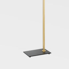 Lauren Floor Lamp By Mitzi HL599401-AGB/TBK, 60" Height, Dimmable, Rustic Modern Design, Aged Brass Finish