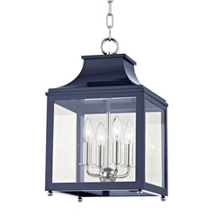 Mitzi Leigh Small Lantern - Adjustable Height 20.25" to 72.75", Dimmable, UL Damp Rated, Aged Brass, Nickel, Gold Leaf