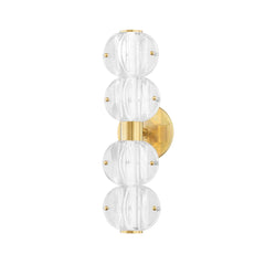 Lindley 4-Light Modern Vanity Light by Hudson Valley, Dimmable, Energy Efficient, Aged Brass or Polished Nickel