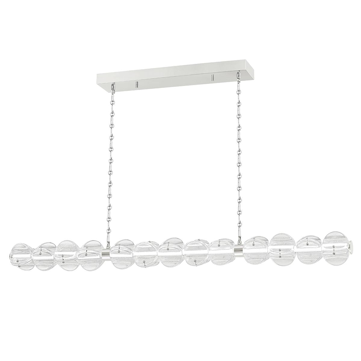 Lindley 1950 Linear Chandelier by Hudson Valley Lighting - Dimmable LED, Aged Brass/Nickel Finish