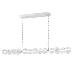 Lindley 1950 Linear Chandelier by Hudson Valley Lighting - Dimmable LED, Aged Brass/Nickel Finish