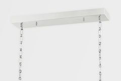 Lindley 1950 Linear Chandelier by Hudson Valley Lighting - Dimmable LED, Aged Brass/Nickel Finish