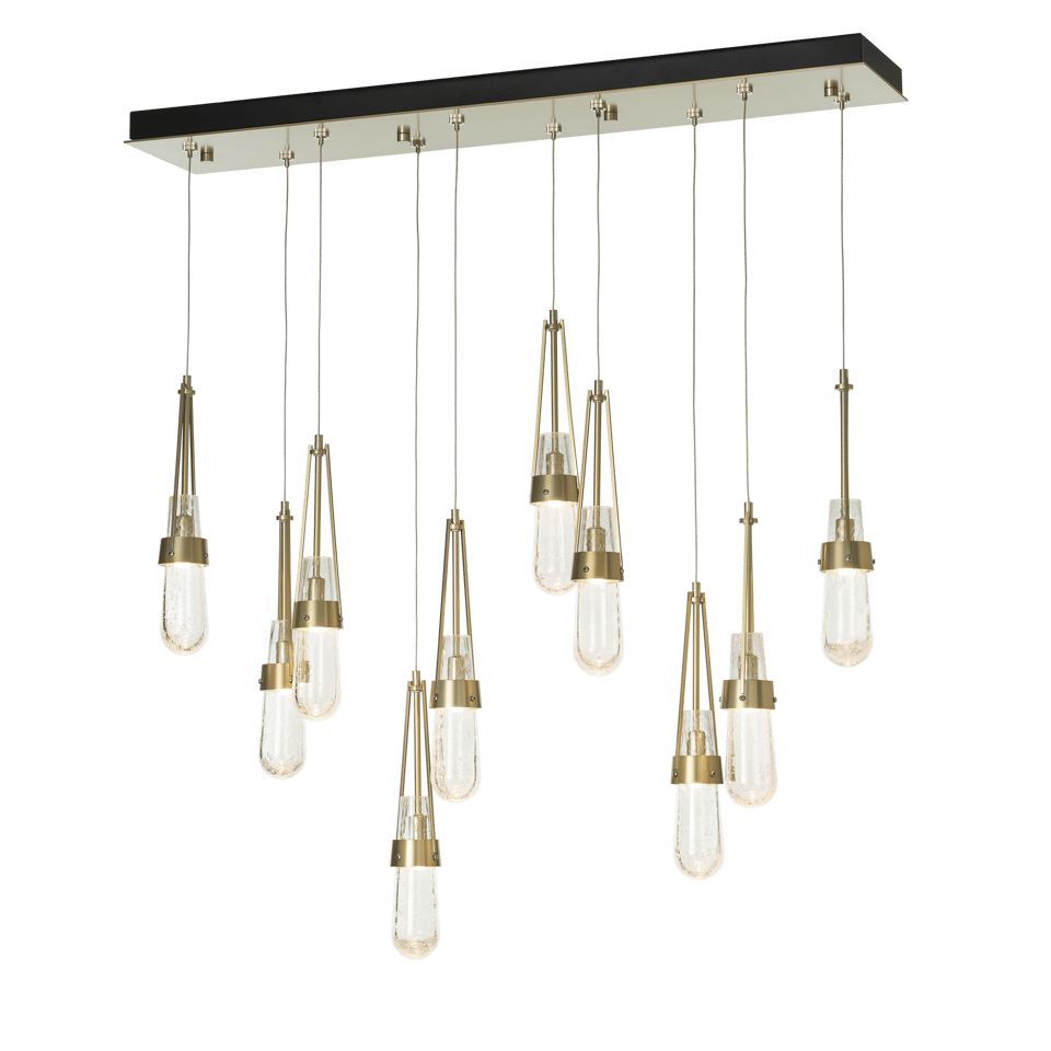 Link 10-Light Adjustable Blown Glass Pendant by Hubbardton Forge - Handmade Dimmable Elegance