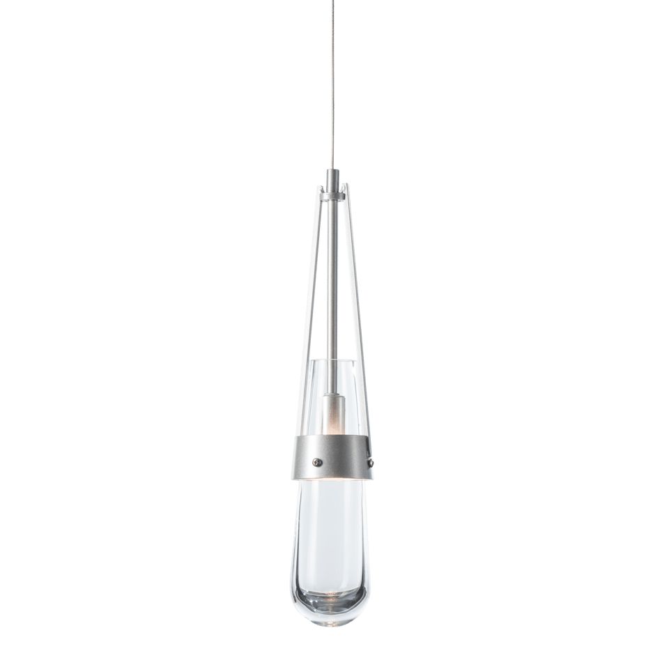 Link Clear Glass Low Voltage Mini Pendant Light with Adjustable Height by Hubbardton Forge