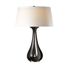 Hubbardton Forge Lino Table Lamp - Artisan Crafted Lighting With Linen Shade, Dimmable E26 Bulb
