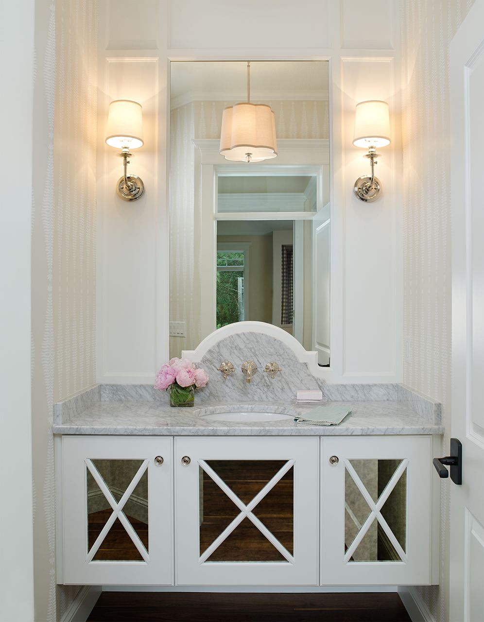 Logan Sconce By Hudson Valley Lighting - Dimmable Wall Fixture With Off-White Shade & Brass Finish