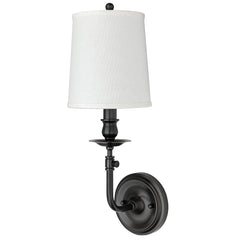 Logan Sconce By Hudson Valley Lighting - Dimmable Wall Fixture With Off-White Shade & Brass Finish