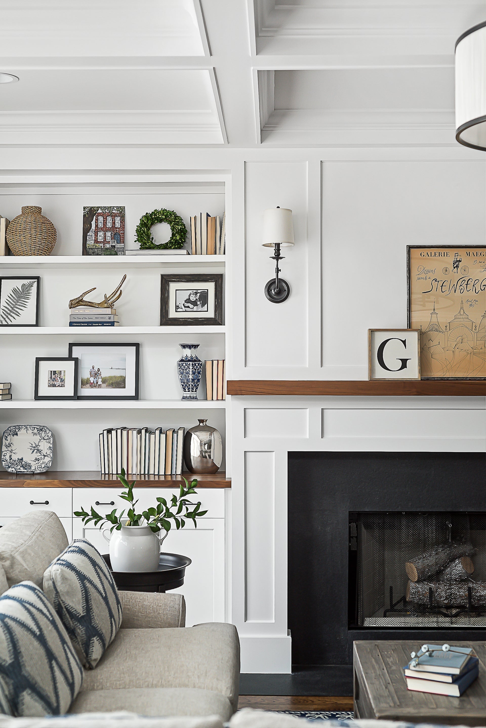Logan Sconce By Hudson Valley Lighting - Dimmable Wall Fixture With Off-White Shade & Brass Finish
