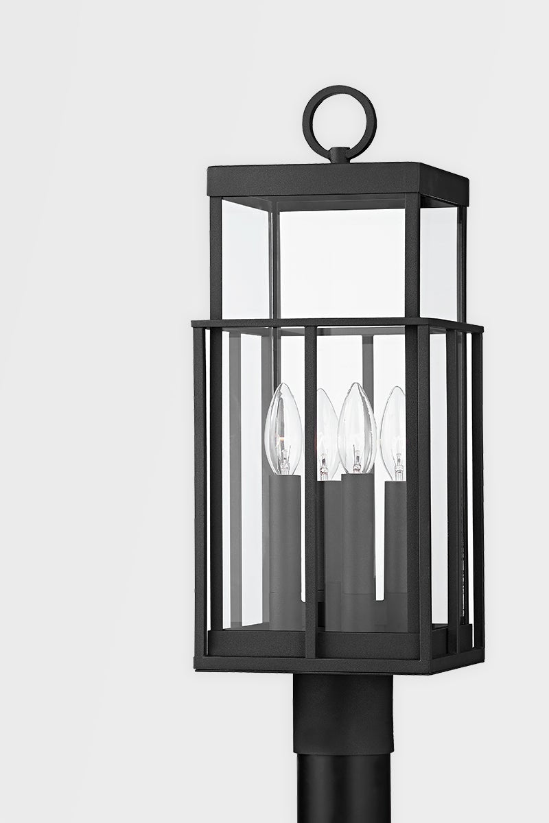 Longport Outdoor Post Light by Troy Lighting, 21.25" Tall, Dimmable, Textured Black Metal, UL Wet Rated