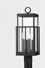 Longport Outdoor Post Light by Troy Lighting, 21.25" Tall, Dimmable, Textured Black Metal, UL Wet Rated
