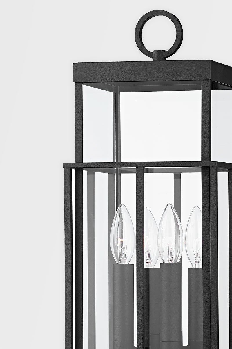 Longport Outdoor Post Light by Troy Lighting, 21.25" Tall, Dimmable, Textured Black Metal, UL Wet Rated